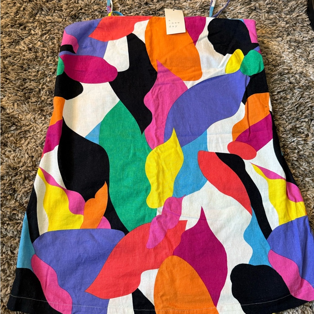 Colorful Abstract Print Dress